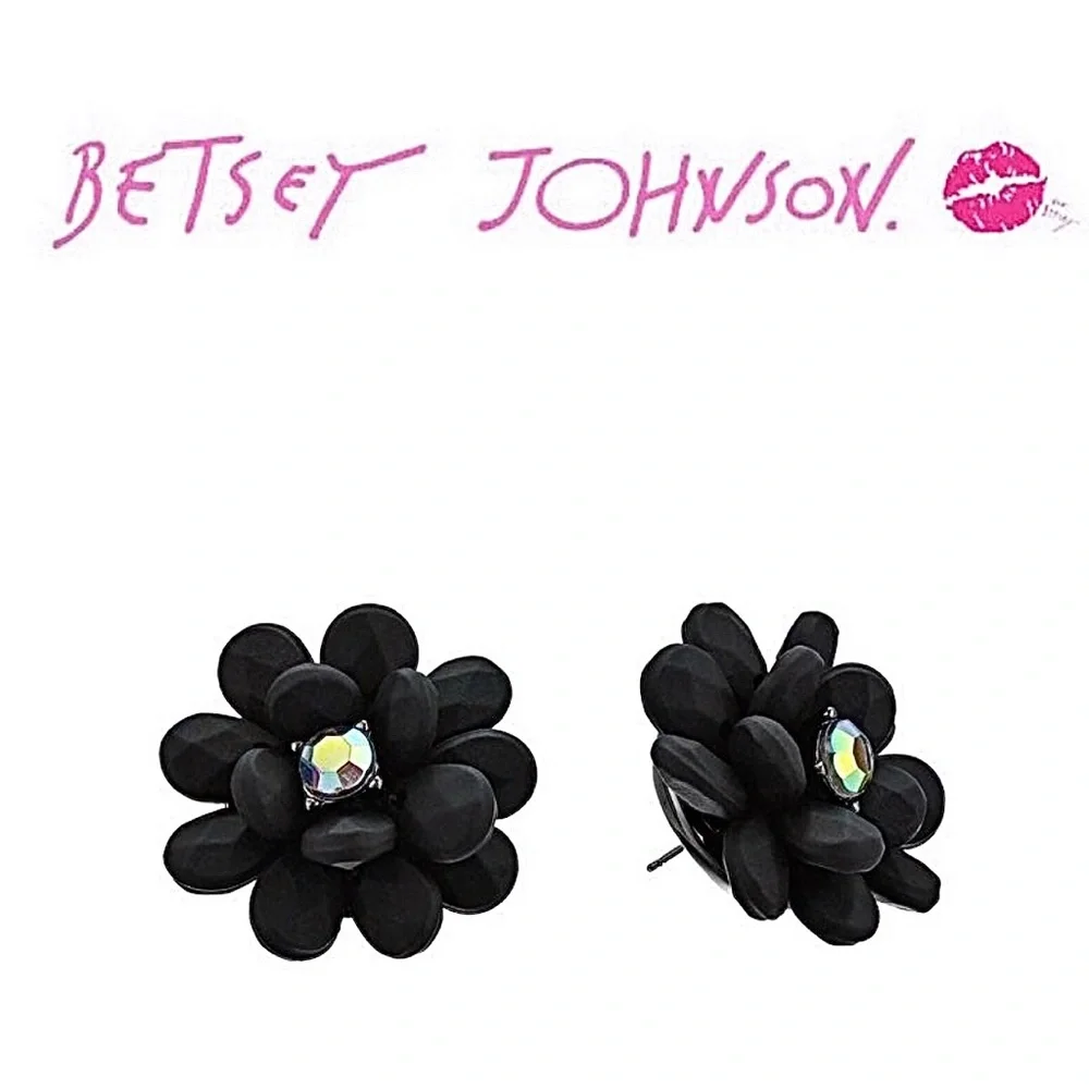 Betsey Johnson ‘Dark Magic’ Black Floral Necklace & Earrings Set Retired/HTF! - Picture 11 of 14